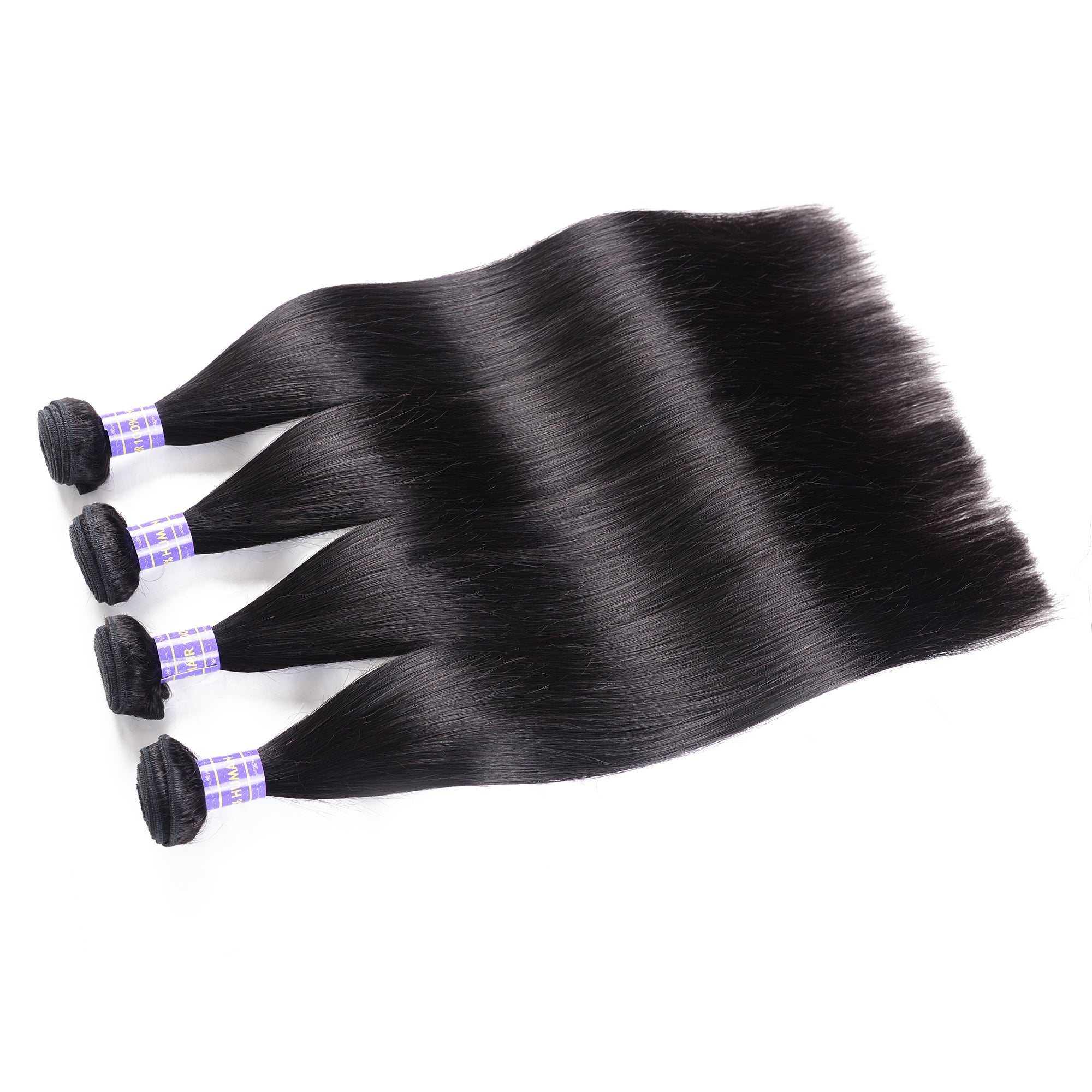 Hive Hair New Remy Human Hair Malaysian Straight Hair 4 Bundles 100% Human Hair Weaves