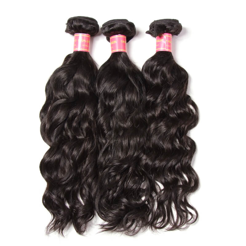 Hive Hair Brazilian Natural Wave Three Bundles Hair Weave Natural Color Human Hair