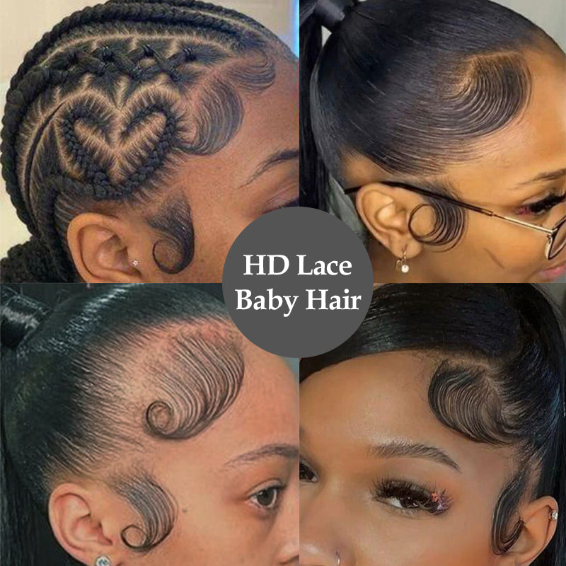 HairHive Reusable HD lace Fluff Babyhair Edge Stripes Super Tiny Knots