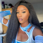 3 In 1 Half Wig | Easy Wear Kinky Straight Wear Go Half Wig Comfortable Fit No Glue Needed