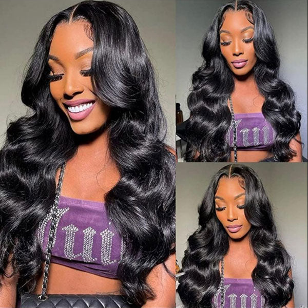 HairHive Body Wave Skin Melt HD Lace Wigs 13x4 HD Lace Front Wig Preplucked with Natural Hairline