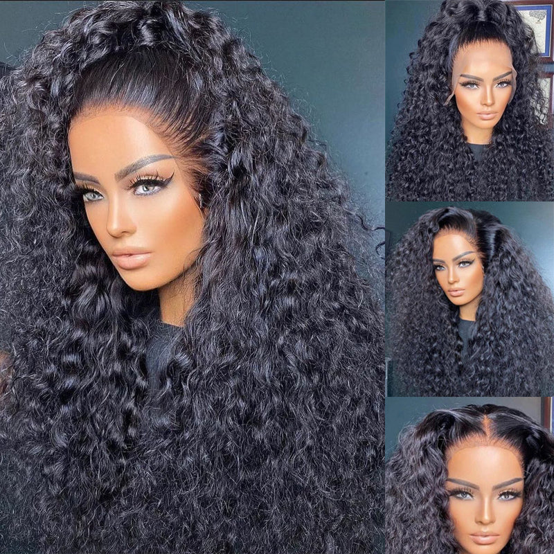 New User Exclusive |Sunber Water Wave Transparent Lace Front Wigs Glueless Pre-Cut Lace Wig Wet and Wavy Wigs