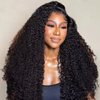 3 In 1 Half Wig | Kinky Curly Glueless Wear Go Half Wig Invisible Hairline Protective Style
