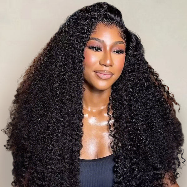 3 In 1 Half Wig | Kinky Curly Glueless Wear Go Half Wig Invisible Hairline Protective Style