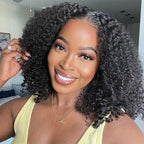 HairHive Wear Go Glueless Wigs Kinky Curly Pre Cut 7x5 HD Lace Closure Short Bob 100% Glueless Wig