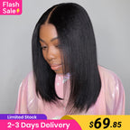 Flash Sale | Yaki Straight Pre-Cut 7x5 9x6 HD Lace Frontal Bob Wig
