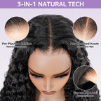HairHive Wear Go Wigs Undetectable 13x6 HD Lace Front Wigs With Elastic Drawstring Glueless Human Hair Wigs Natural Look Beginner Friendly For Women