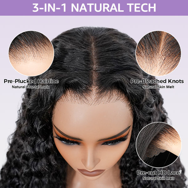 HairHive Wear Go Wigs Undetectable 13x6 HD Lace Front Wigs With Elastic Drawstring Glueless Human Hair Wigs Natural Look Beginner Friendly For Women