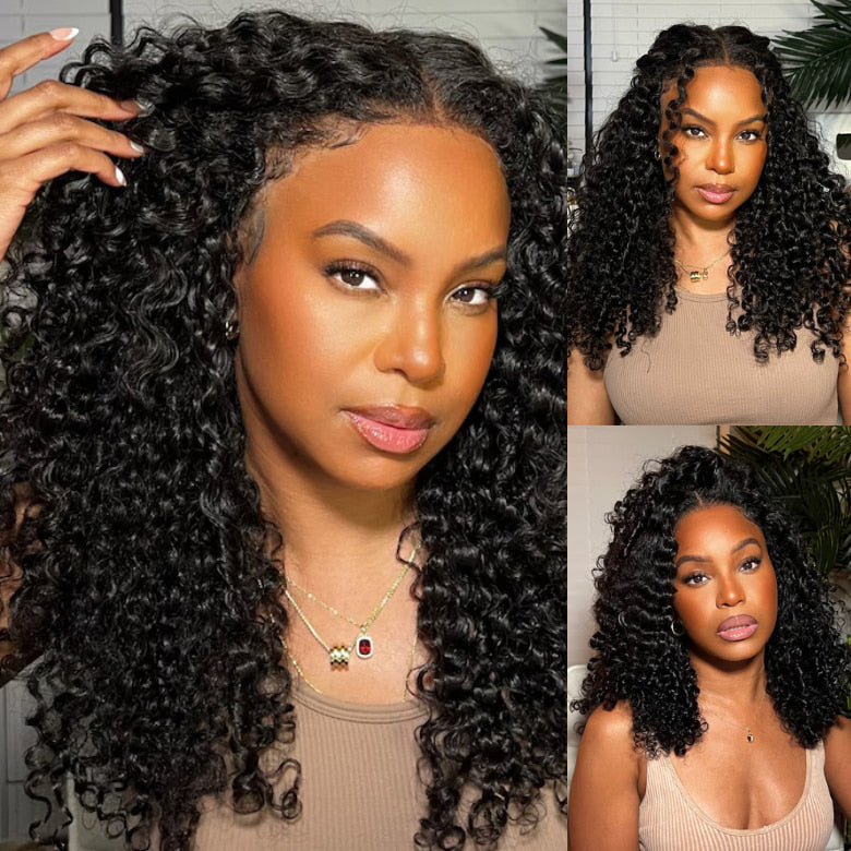 Sunber 7x5 Bye Bye Knots Wigs Jerry Curly Pre-Cut Lace Human Hair Wigs Bleached Knots With Baby Hair