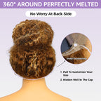 HairHive Straight Highlight Ombre 4/27 Wear Go Glueless Wig 360 Pre-cut Lace Wig