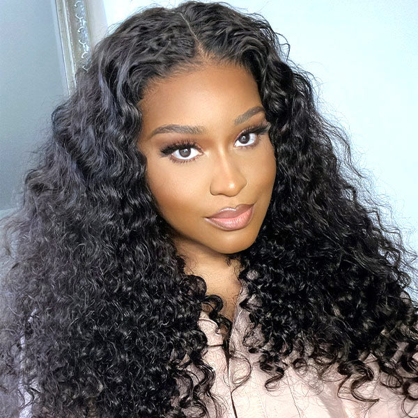 HairHive Loose Deep Wear & Go Wigs Loose Curly 7x5 Pre Cut HD Lace Closure Glueless Wigs On Sale