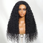 Sunber Blend & Secure Half Water Wave Wig -Glueless Put on and Go Human Hair Drawstring Wig
