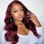 HairHive 13x4 4x4 Lace Frontal 99J Body Wave Human Virgin Hair Lace Front Wigs