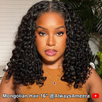 Subscribers-Only Water Wave Bob Wig 100% Glueless Wear Go Wig Pre-cut 7x5 HD Lace With Elastic Drawstring
