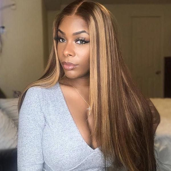 CLEARANCE | Straight Highlight 4/27 Pre-Cut 7x5 Lace Wear Go Wig