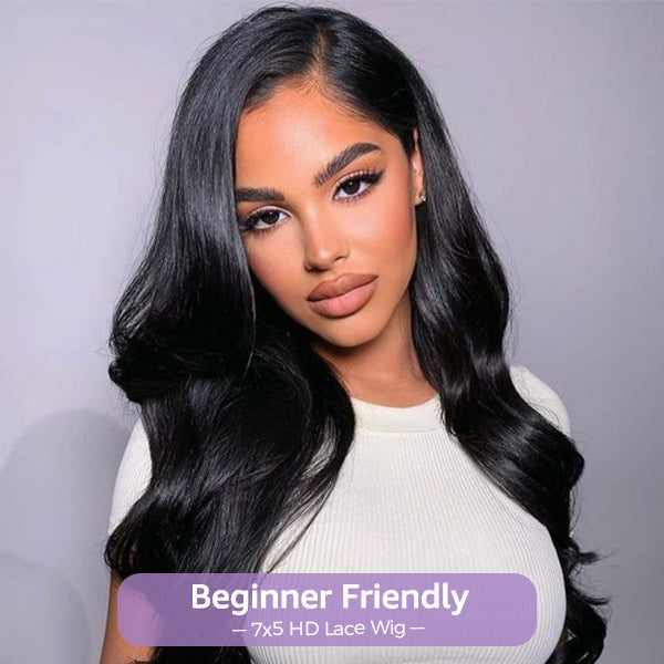 HairHive Block Wig Body Wave Bleached Knots Wig With Optional Replaceable Zip Lace Tops