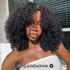 HairHive Afro Curly Wear Go Glueless Wig Pre-cut 7x5 HD Lace With Bleached Knots