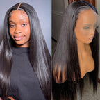Sunber 180% Density Soft and Silk Straight Full Lace Wig For Women