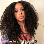 24h Shipping | Kinky Curly Wear Go Wigs 7x5 HD Lace Pre Cut Lace Closure Glueless Wigs With Bleached Knots