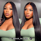 HairHive Silky Straight Easy Wear Go Glueless Wigs Pre Cut 7x5 HD Lace Closure Wigs Beginner Friendly