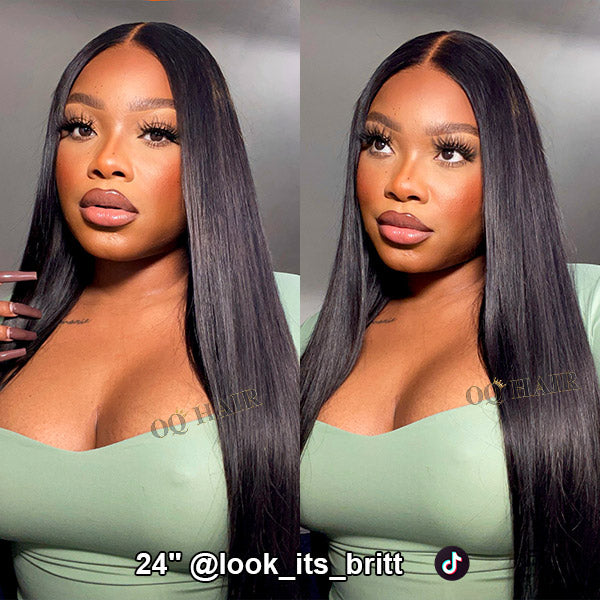 HairHive Silky Straight Easy Wear Go Glueless Wigs Pre Cut 7x5 HD Lace Closure Wigs Beginner Friendly