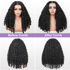 HairHive Burmese Curly Invisi-Drawstring Pre-Cut Lace 360 Glueless Wig With Bleached Knots Snug Fit Wear Go Wig