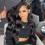 HairHive Body Wave Skin Melt HD Lace Wigs 13x4 HD Lace Front Wig Preplucked with Natural Hairline
