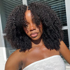 HairHive Afro Curly Wear Go Glueless Wig Pre-cut 7x5 HD Lace With Bleached Knots