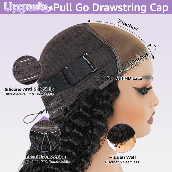 HairHive Body Wave Wear Go Glueless Wigs Pre Cut 7x5 HD Lace Human Hair Wigs With Baby Hair