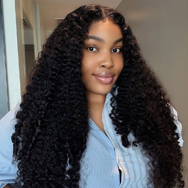 HairHive Burmese Curly Glueless Wig Bleached Knots Pre-cut 7x5 9x6 HD Lace Wear Go Wigs With Elastic Drawstring
