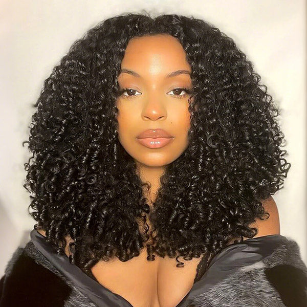 HairHive Burmese Curly Glueless Wig Bleached Knots Pre-cut 7x5 9x6 HD Lace Wear Go Wigs With Elastic Drawstring