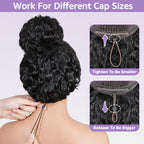 HairHive Burgundy 99J Color Burmese Curly Glueless Wig Pre Cut 9x6 Lace Snug Fit Drawstring Wear Go Wig
