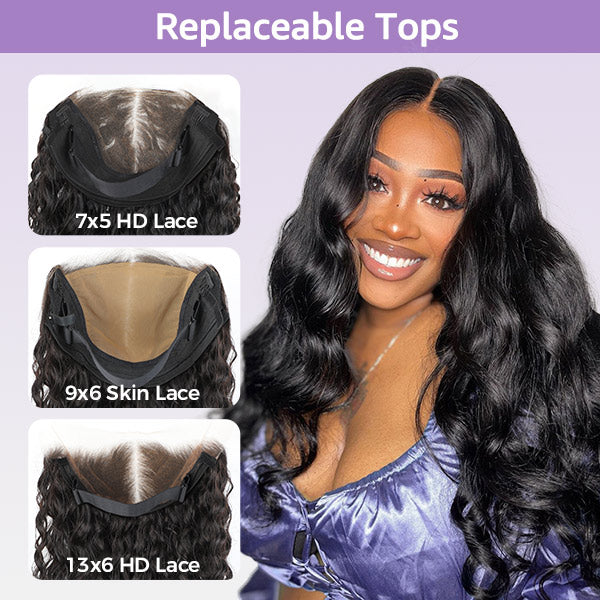 HairHive Body Wave Replaceable Zip Lace Tops For Block Wig