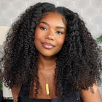 HairHive Afro Curly Wear Go Glueless Wig Pre-cut 7x5 HD Lace With Bleached Knots