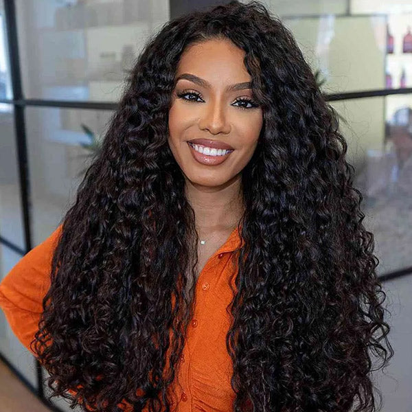 HairHive Burmese Curly Glueless Wig Bleached Knots Pre-cut 7x5 9x6 HD Lace Wear Go Wigs With Elastic Drawstring