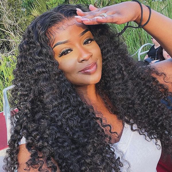 HairHive Burmese Curly Glueless Wig Bleached Knots Pre-cut 7x5 9x6 HD Lace Wear Go Wigs With Elastic Drawstring