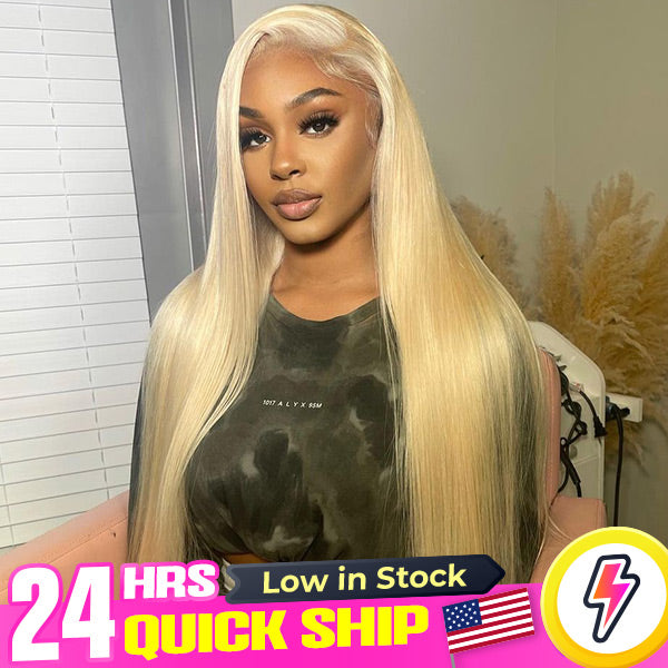 24h Shipping | Straight Hair 613 Blonde Wear Go Glueless Wig Pre-Cut 7x5 Lace Wig