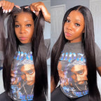 HairHive Kinky Straight Hair Wear Go Glueless Wigs 7x5 HD Lace Pre Cut Lace Closure Wigs