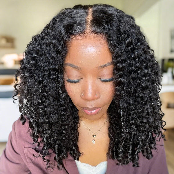 HairHive Burmese Curly Invisi-Drawstring Pre-Cut Lace 360 Glueless Wig With Bleached Knots Snug Fit Wear Go Wig