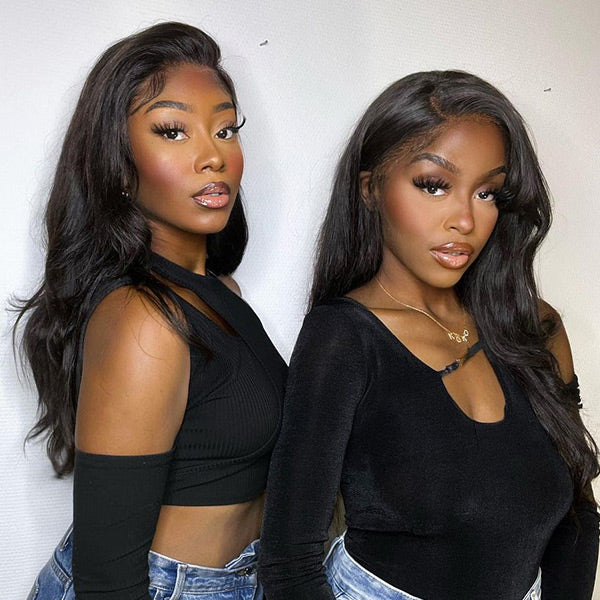 Body Wave Pre Bleached Knots Snug Fit Drawstring 13x4 13x6 HD Lace Front Wear Go Glueless Wig