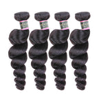4 Bundles Loose Wave Human Virgin Hair Natural Black