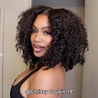 Subscribers-Only M-Cap Pre-Cut 9x6 HD Lace Kinky Curly Wear Go Wig Bleached Tiny Knots 100% Glueless Wig
