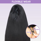 3 In 1 Half Wig | Natural Look Invisible Straight Wear Go Half Wig For Versatile Styling