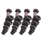 4 Bundles Loose Wave Human Virgin Hair Natural Black