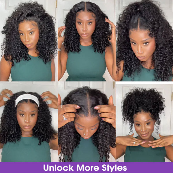 HairHive Burmese Curly Invisi-Drawstring Pre-Cut Lace 360 Glueless Wig With Bleached Knots Snug Fit Wear Go Wig