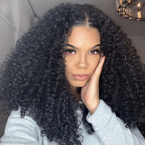 HairHive M-Cap Afro Curly Wear Go Glueless Wigs Bleached Single Knots Pre Cut 9x6 HD Lace  Wig