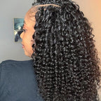 Deep Wave Soft Seamless Crochet Hair Natural Black Human Hair Extension