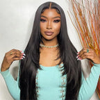 BOGO Straight Pre-cut  7x5 9x6 HD Lace Wear Go Wig Pre-plucked Natural Hairline