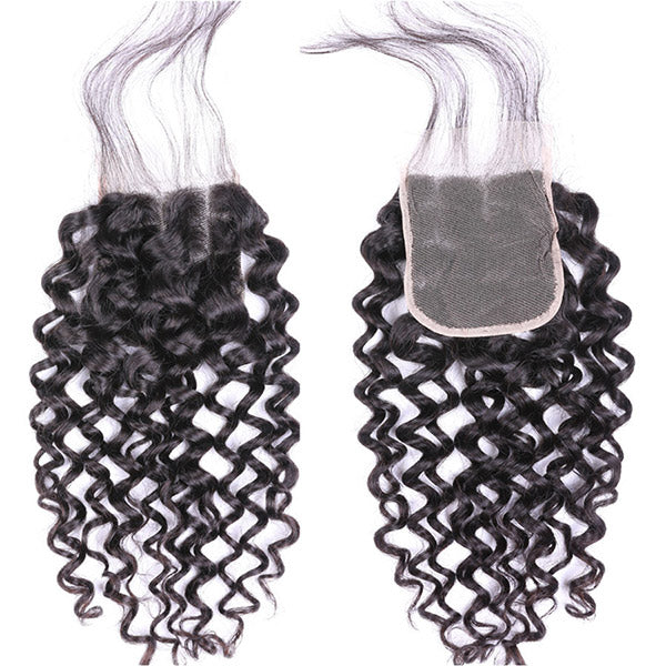 100% Virgin Human Hair 4x4 5x5 Swiss Lace Closure 6 Hair Texture Natural Black