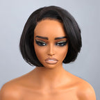 HairHive Straight Blow Out Hair Cut Bob Wig Pre-Cut HD Lace Wear Go Glueless Wig